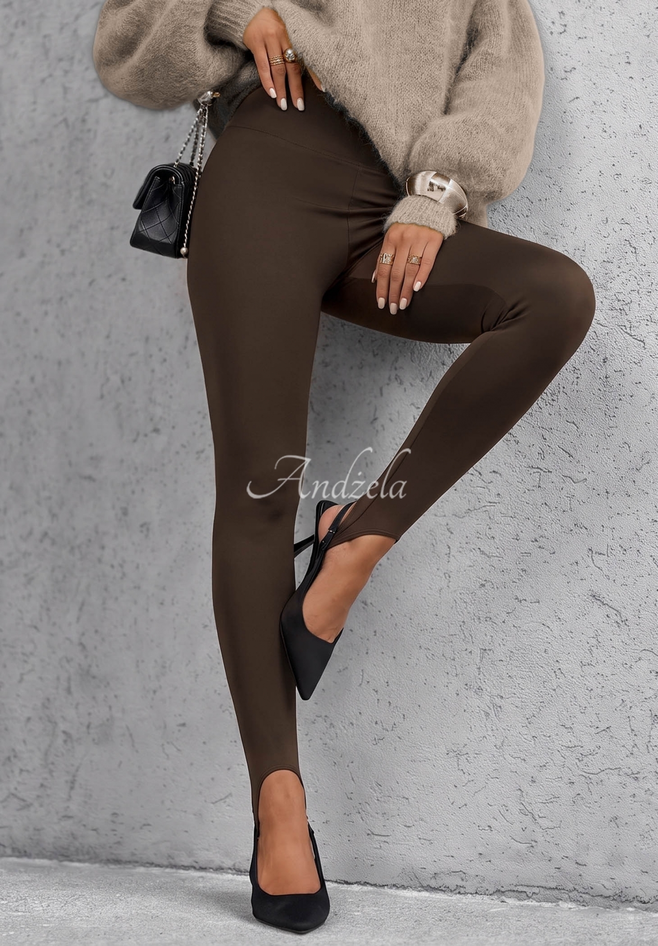 Leggings mit Fersensteg Secret Beauty Schokoladenbraun