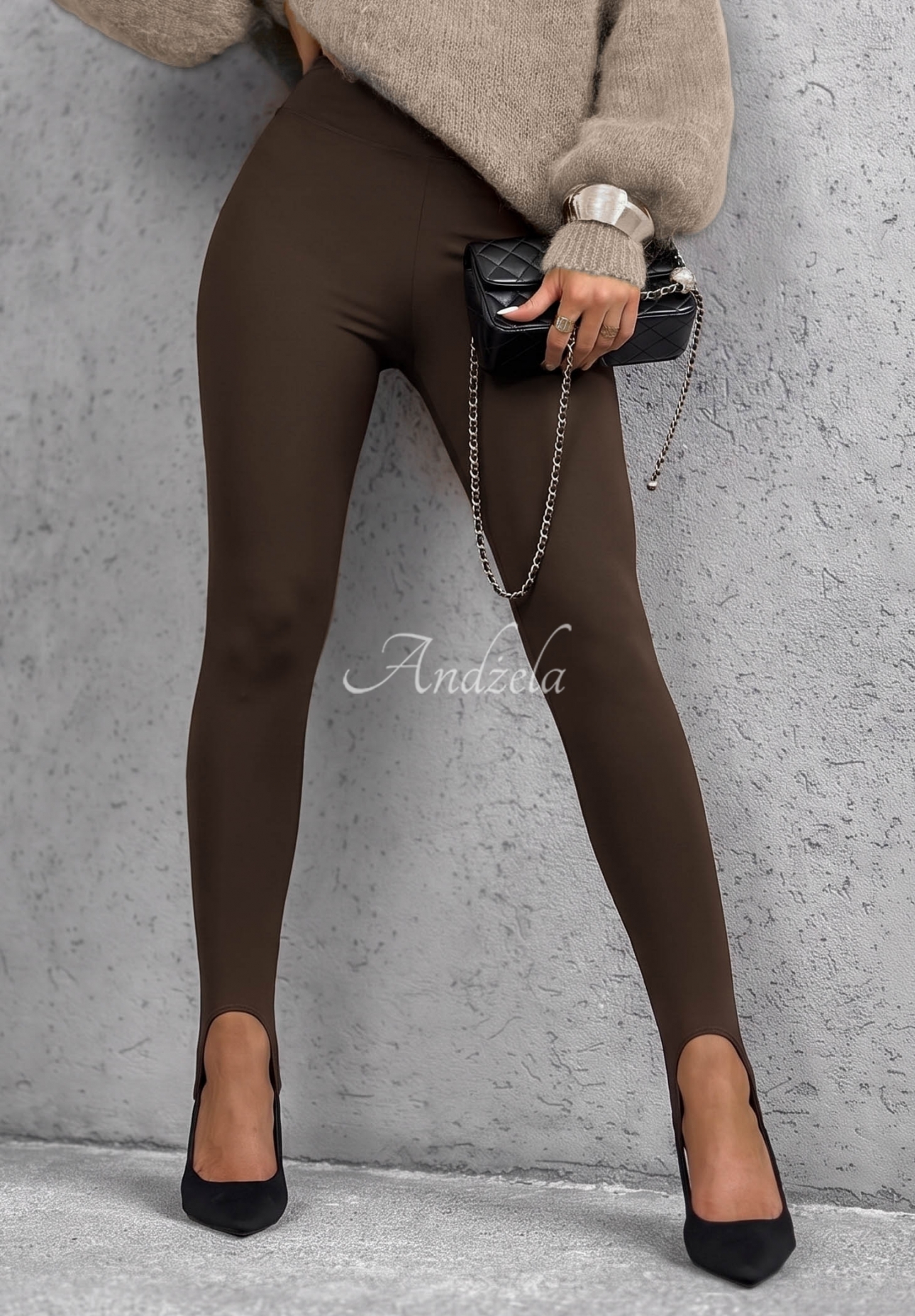 Leggings mit Fersensteg Secret Beauty Schokoladenbraun