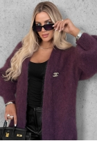 Długi Cardigan Honey Weather Beerenfarben