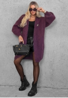 Długi Cardigan Honey Weather Beerenfarben