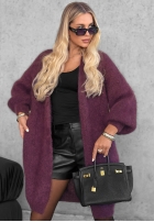 Długi Cardigan Honey Weather Beerenfarben