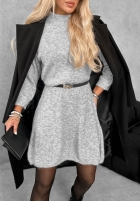 Dzianinowa Kleid midi Cloud Kiss Beige