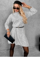 Dzianinowa Kleid midi Cloud Kiss Beige