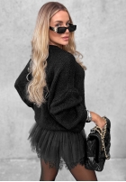 Pullover mit Puffärmeln Maybe Never Schwarz