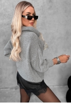 Miękki Pullover oversize z golfem Lovely Cute Rot