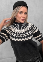 Pullover z krótkimi rękawkami Mit Muster Mine October Ecru