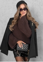 Moherowy Pullover dzwonek Cinnamon Cloud Beerenfarben