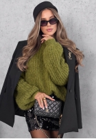 Moherowy Pullover dzwonek Cinnamon Cloud Beerenfarben