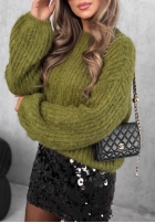 Moherowy Pullover dzwonek Cinnamon Cloud Beerenfarben
