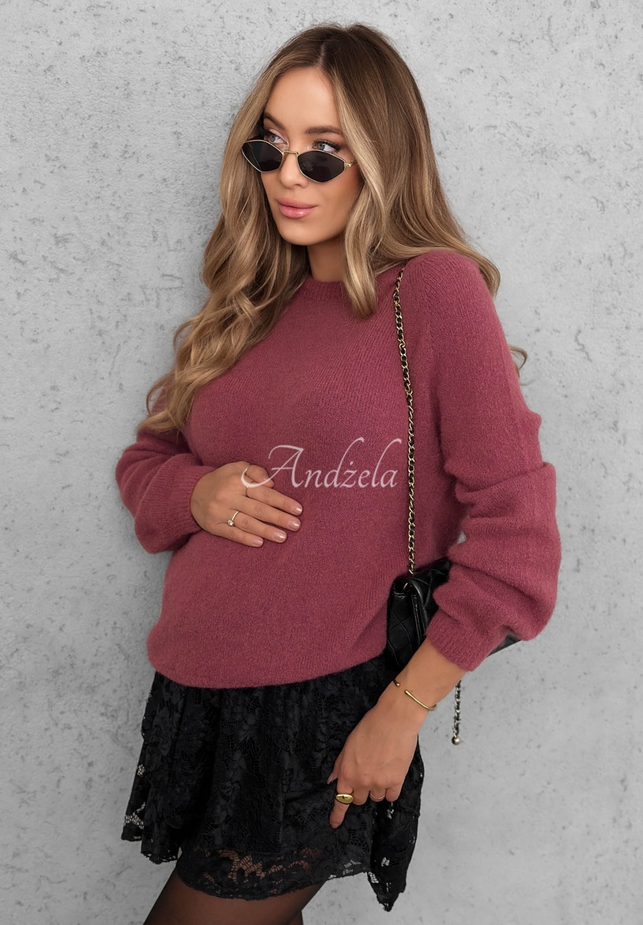 Weicher Pullover mit Baby-Alpaka Warm Enough Rosa