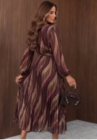 Wzorzysta Kleid maxi z paskiem Quiet Romance Beerenfarben