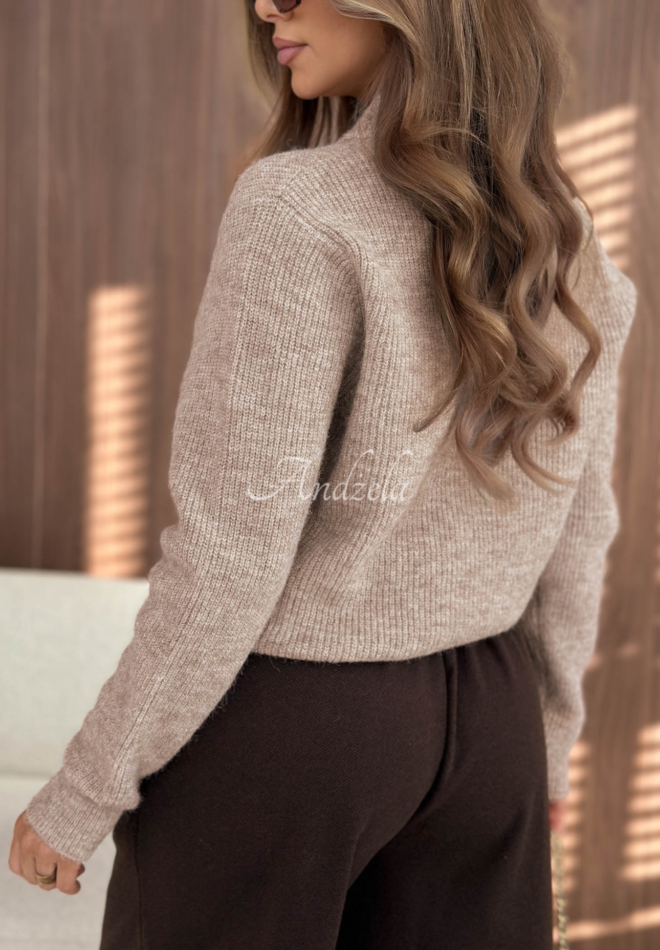 Kurzer Cardigan mit Bindeband, Wolle und Baumwolle Pretty Please Grau