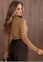 Leicht Pullover z golfem Daily Drama Schwarz