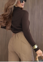 Leicht Pullover z golfem Daily Drama Schwarz
