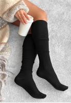 Prążkowane podkolanówki z wełną merino Pretty Legs Mokkafarben