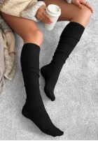 Prążkowane podkolanówki z wełną merino Pretty Legs Mokkafarben