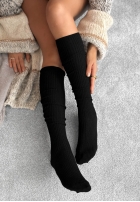 Prążkowane podkolanówki z wełną merino Pretty Legs Mokkafarben