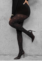 Strumpfhose w romby Violla Schwarz-Schokoladenbraun