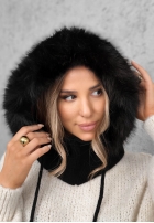 Schlauchschal balaclava z futerkiem Winter Crush Mokkafarben
