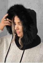 Schlauchschal balaclava z futerkiem Winter Crush Mokkafarben