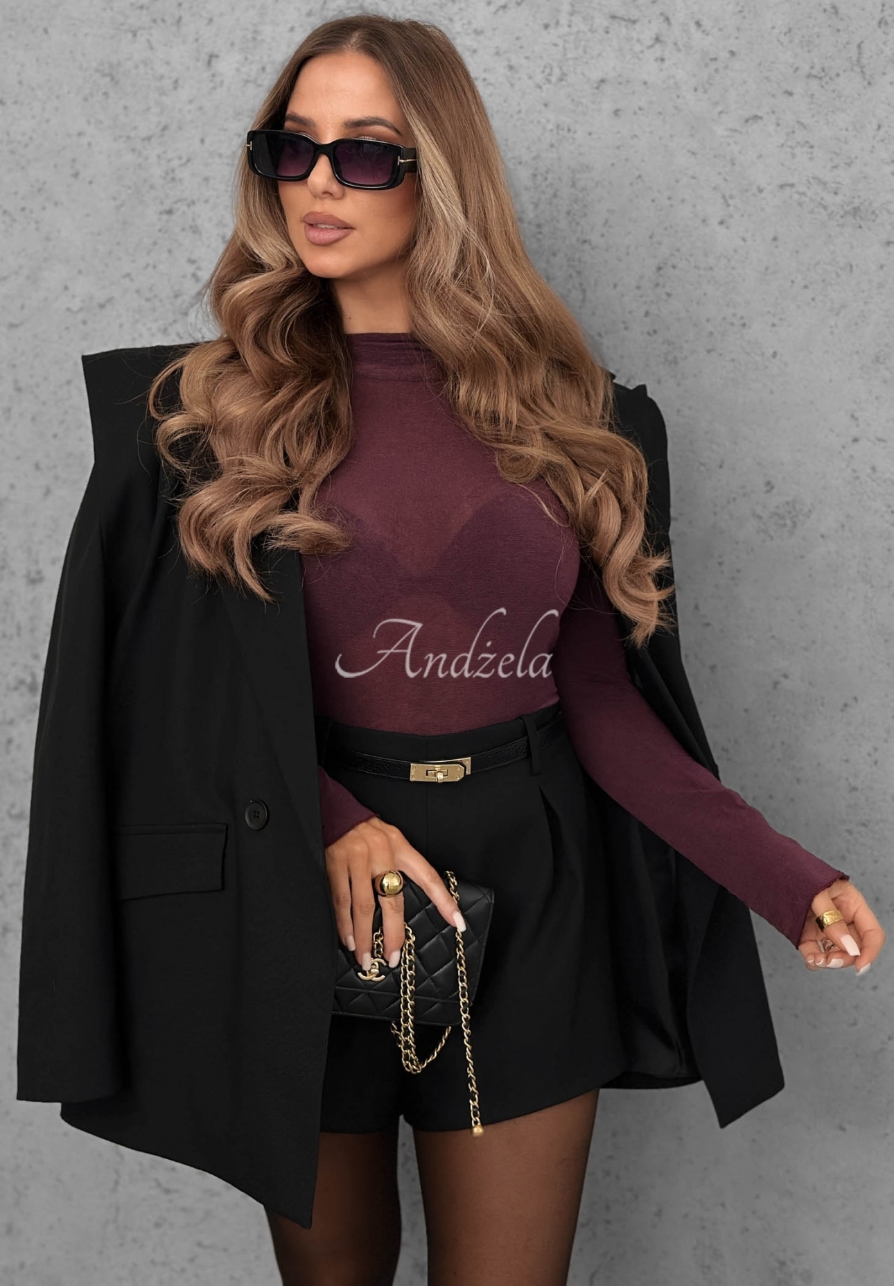 Langarmshirt mit Rollkragen aus Viskose und Kaschmir Soft And Warm  Burgunderrot