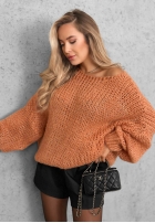 Miękki Pullover oversize Sugar Babe Beige
