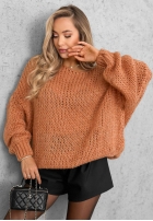 Miękki Pullover oversize Sugar Babe Beige