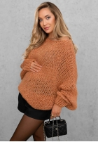Miękki Pullover oversize Sugar Babe Beige