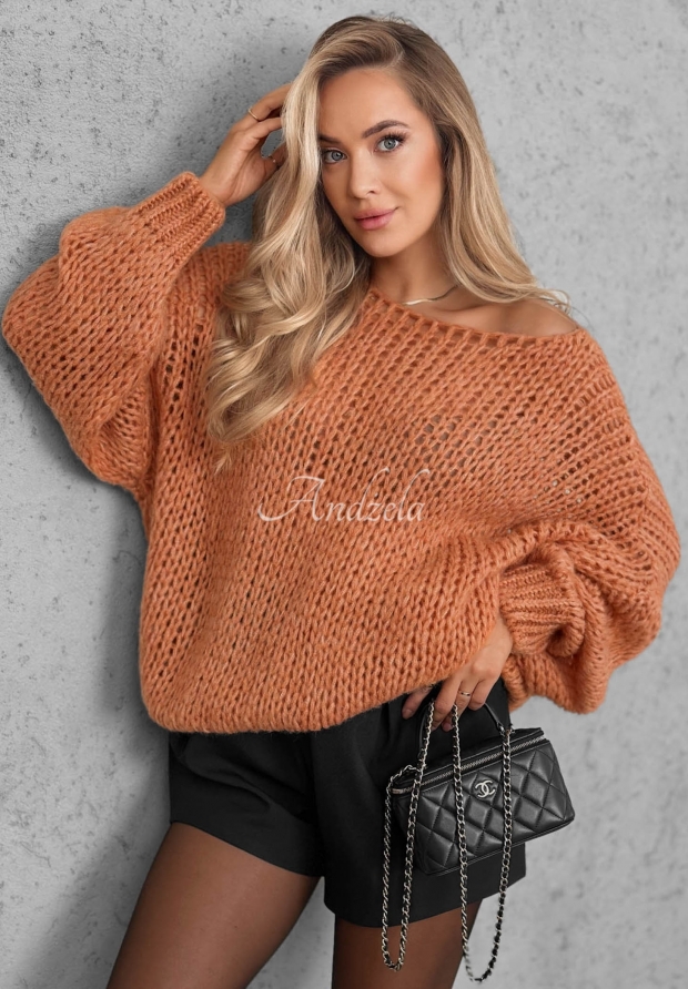 Weicher Oversize Pullover aus Wolle und Viskose Sugar Babe ry&scaron;av&yacute;