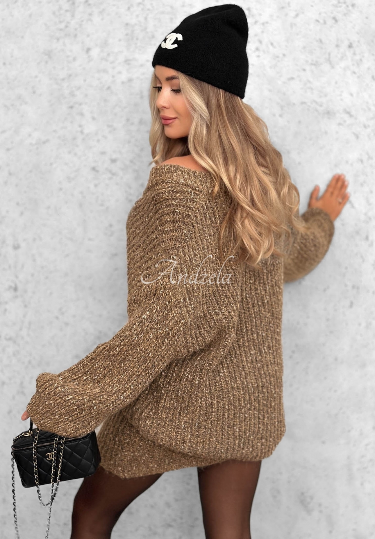 Strick-Set Pullover und Minirock mit Wollanteil Cloud Hug Mokkafarben