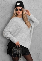 Asymetryczny Pullover Unknown Number hellbeige