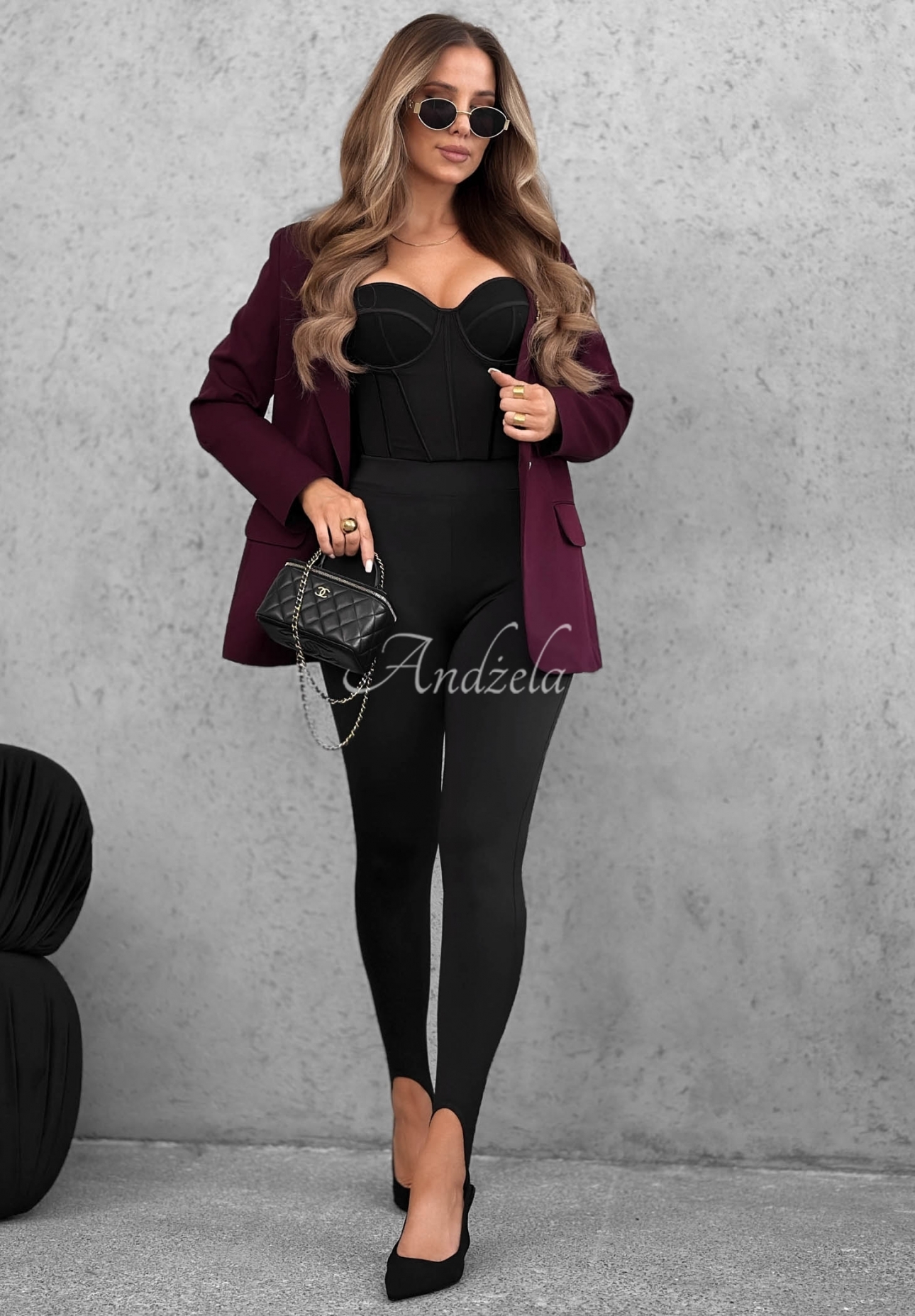 Viskose-Leggings mit Fußsteg Personal Touch Schwarz
