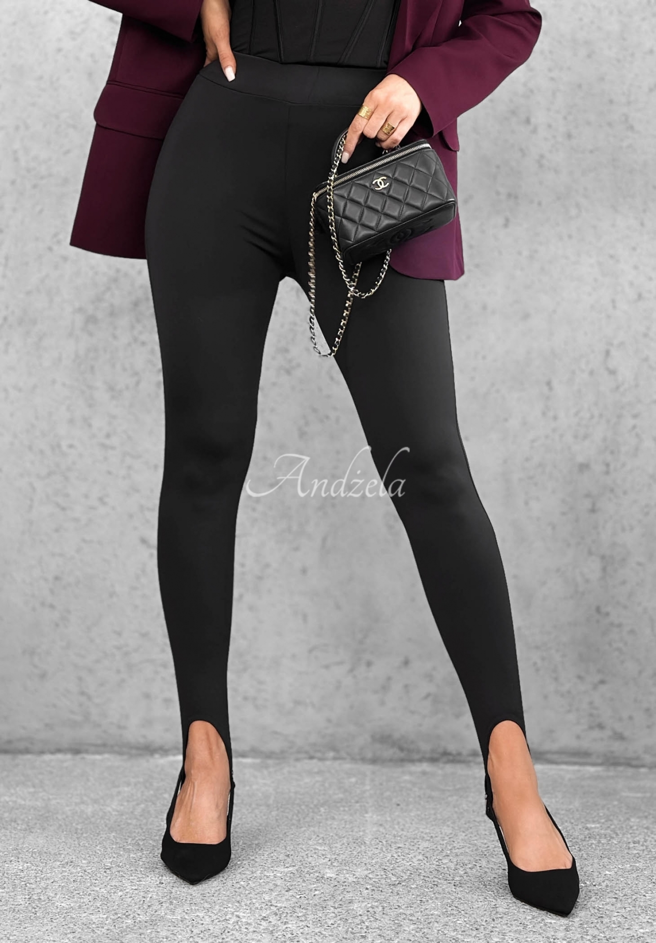 Viskose-Leggings mit Fußsteg Personal Touch Schwarz