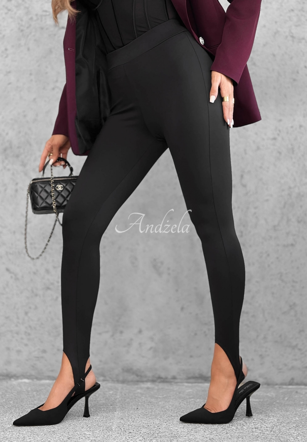 Viskose-Leggings mit Fußsteg Personal Touch Schwarz