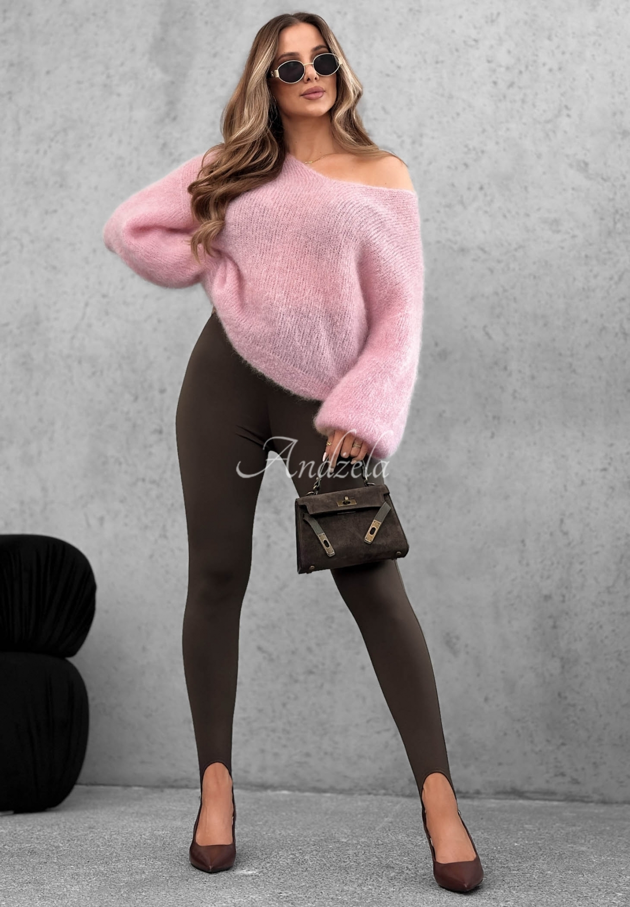 Viskose-Leggings mit Fußsteg Personal Touch Schokoladenbraun