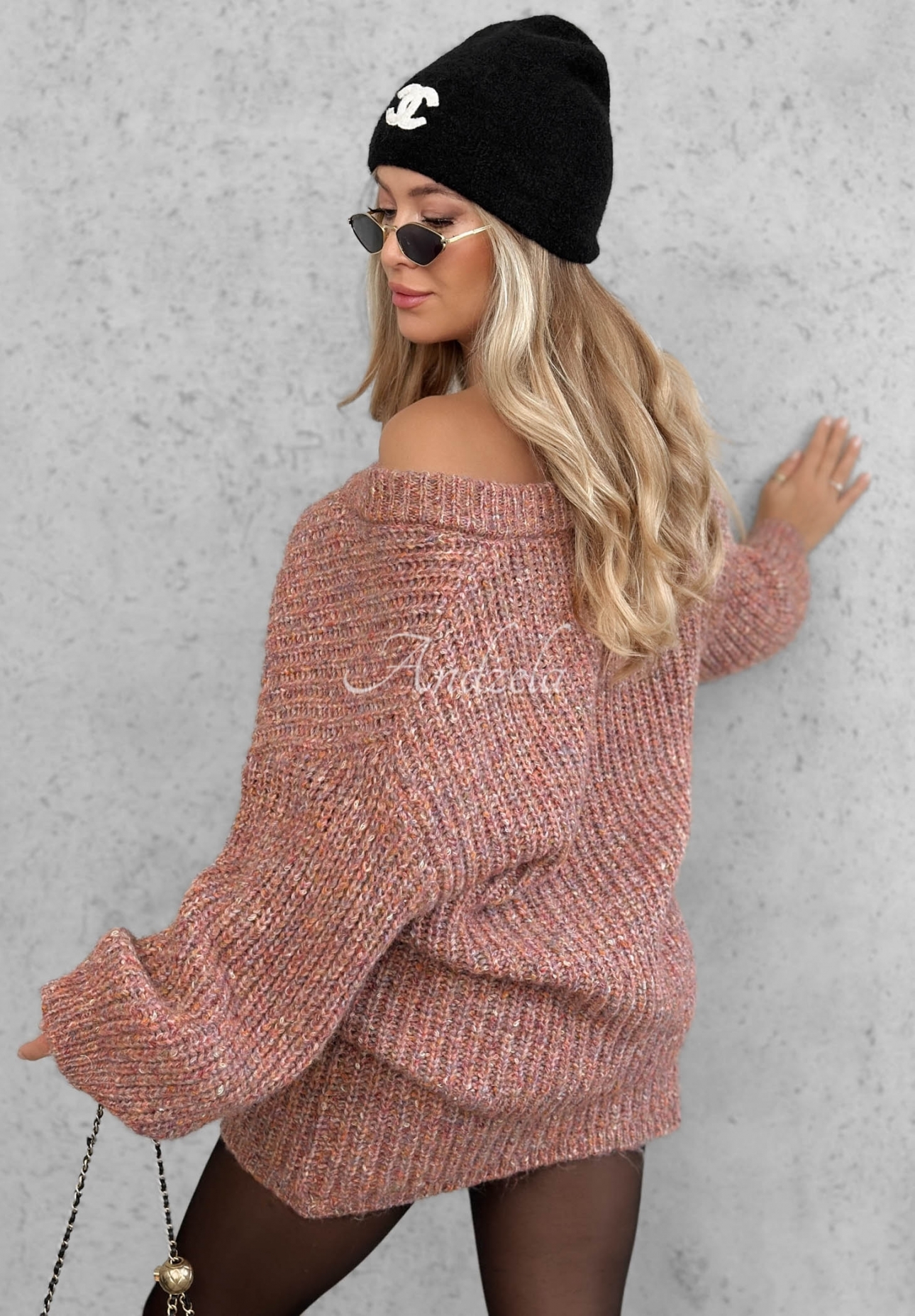 Strick-Set Pullover und Minirock mit Wollanteil Cloud Hug Altrosa