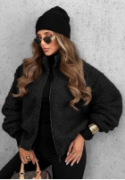 Krótka Jacke bomberka kożuszek sherpa Cloud Candy Schwarz