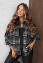 Hemd z kołnierzem w kratę Maple Plaid Dunkelblau