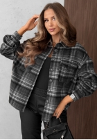 Hemd z kołnierzem w kratę Maple Plaid Dunkelblau