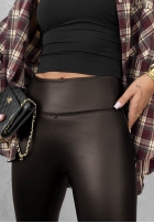 Skórzane Leggings Be Like Me Schwarz