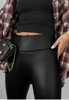 Skórzane Leggings Be Like Me Schwarz