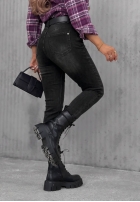 Hose Jeans z paskiem On My Way Schwarz