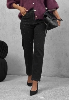 Hose Jeans mom fit z kryształkami Glitter Affair Schwarz