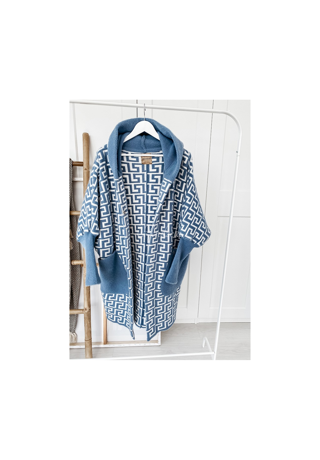 Langer Mantel aus Alpaka Cocomore Viviano Blau