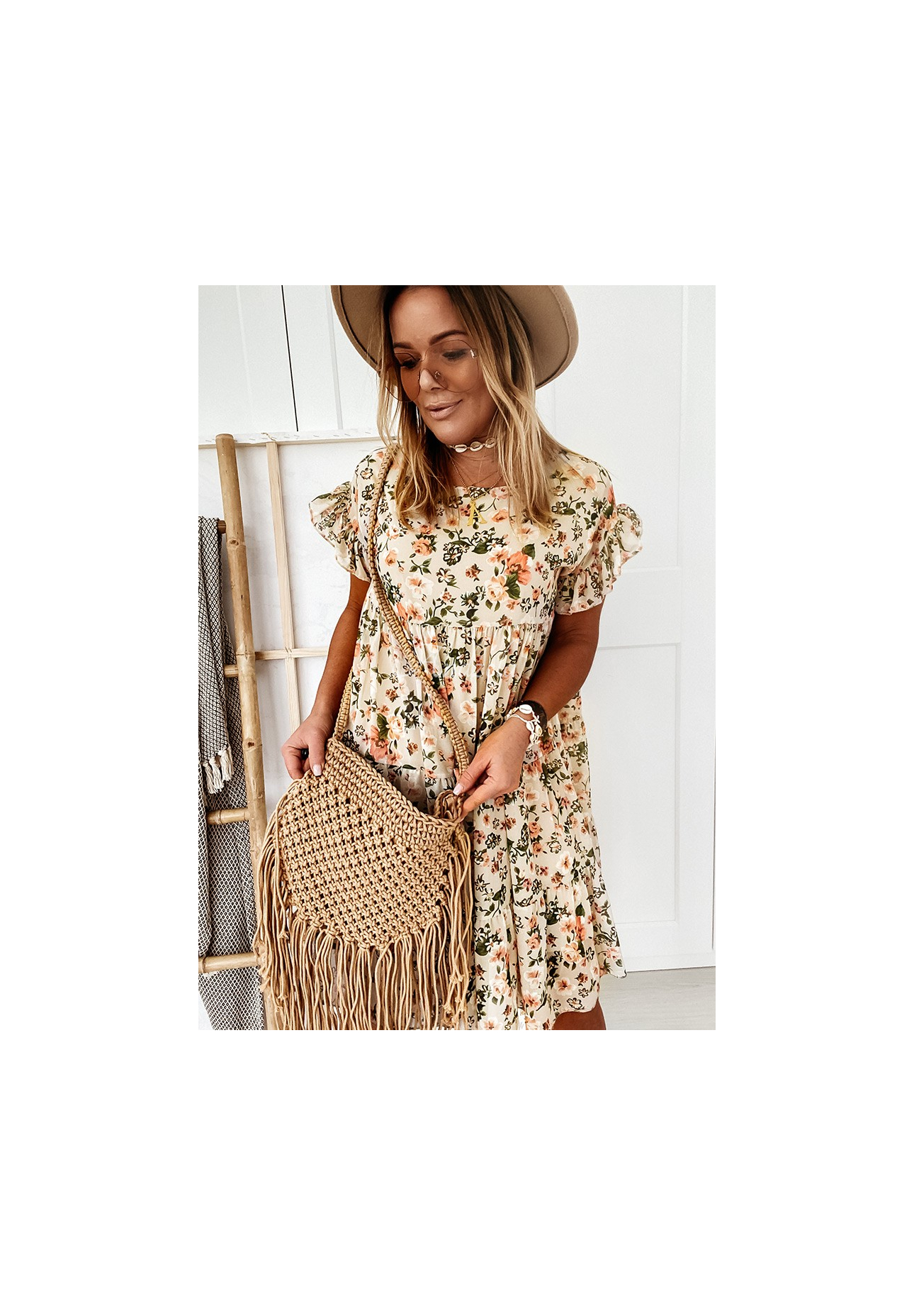 Bellarose beige floral dress