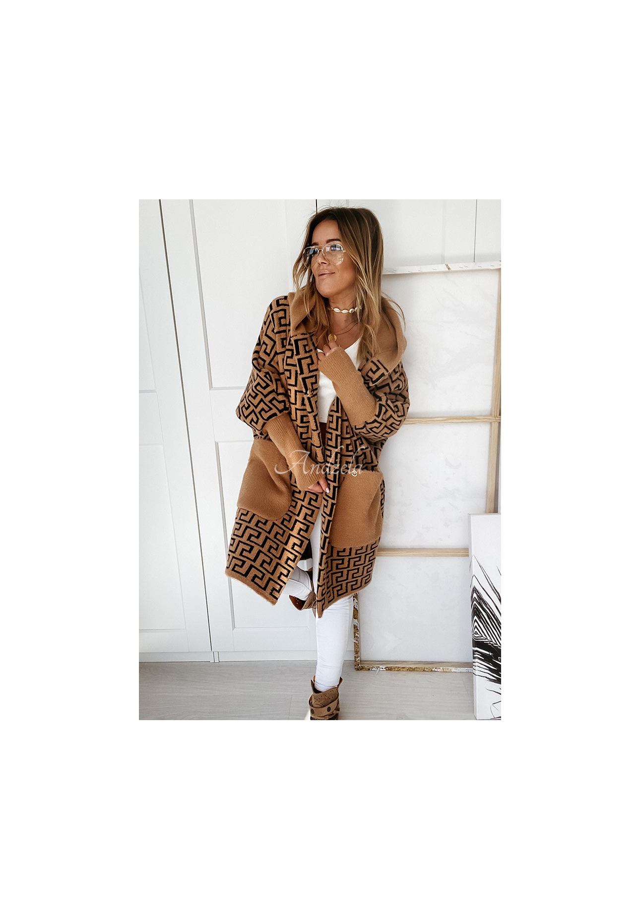 Langer Mantel aus Alpaka Cocomore Viviano Camel