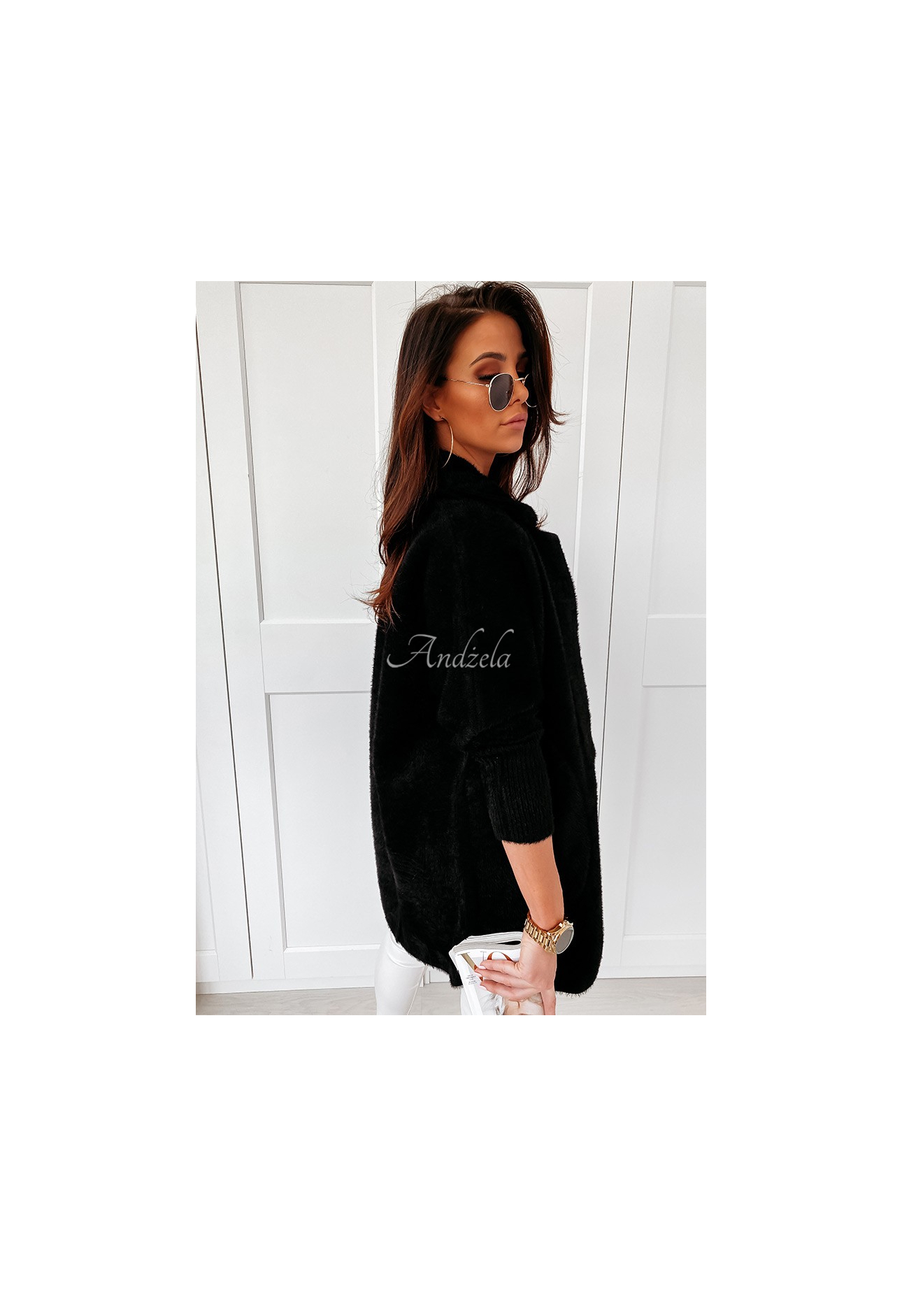 Mantel alpaka oversize Royal Schwarz