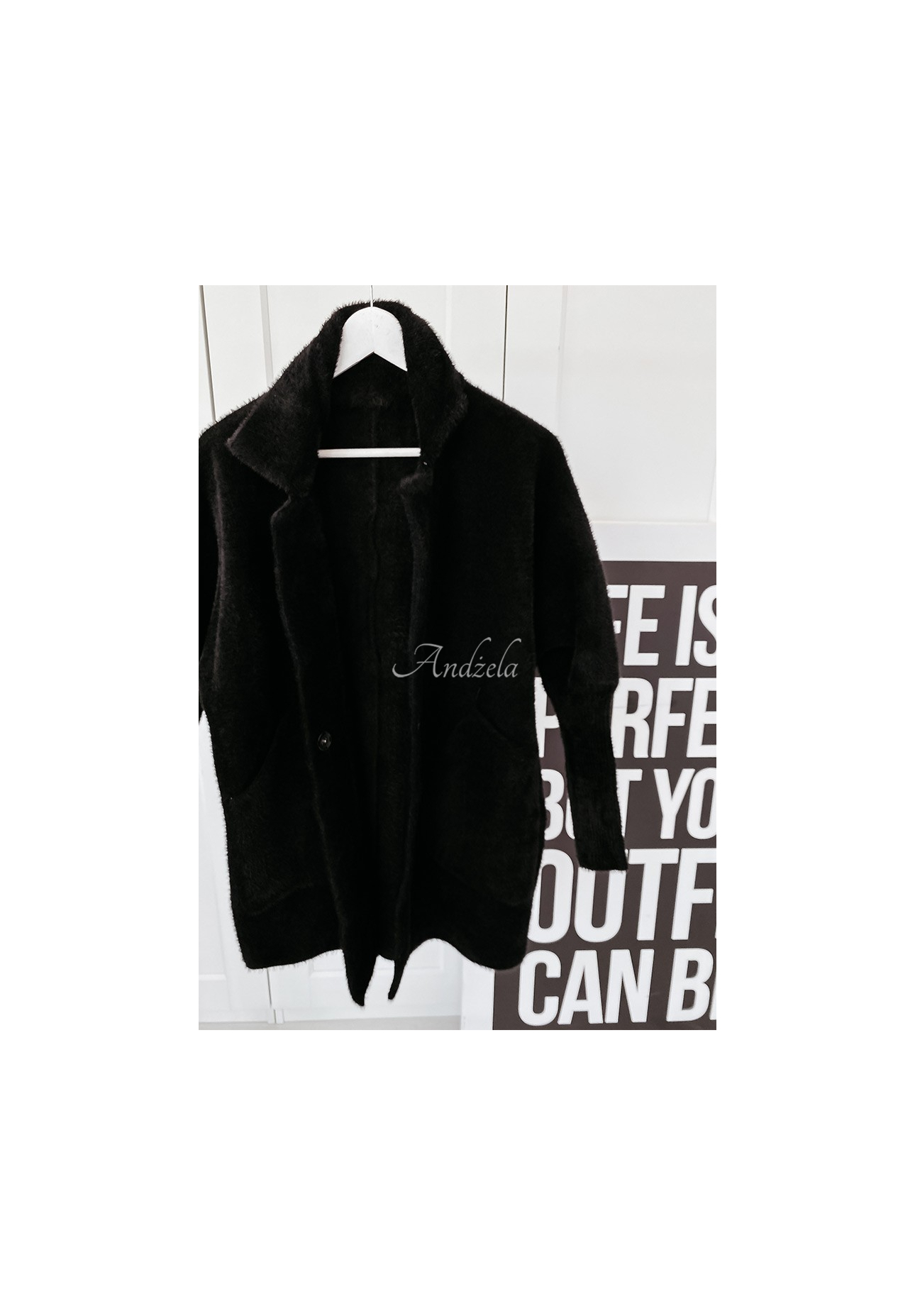 Mantel alpaka oversize Royal Schwarz