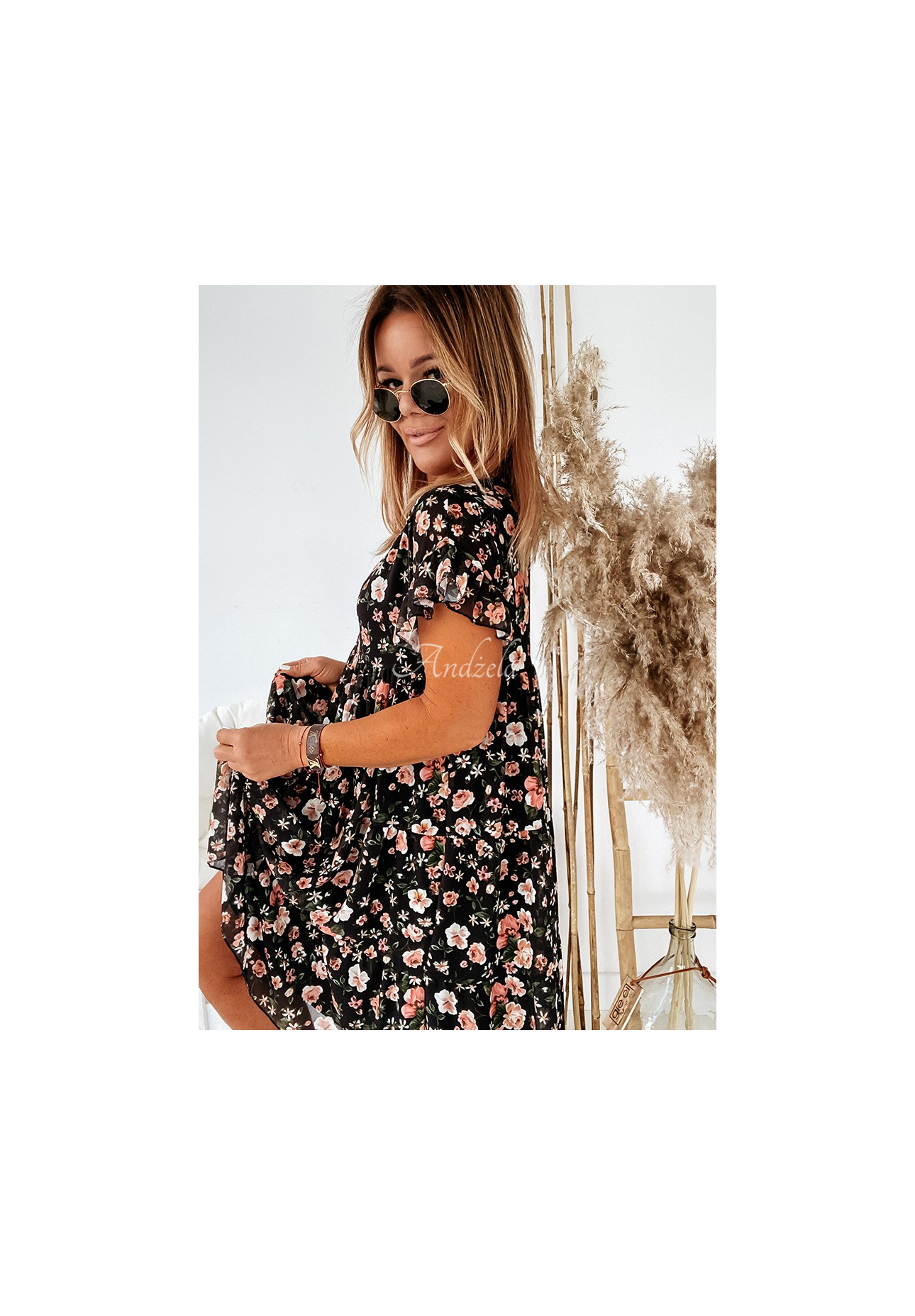 Bellarose floral dress black